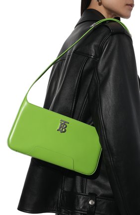 Женская сумка tb medium BURBERRY зеленого цвета, арт. 8050469 | Фото 2 (Размер: medium; Материал: Натуральная кожа; Сумки-технические: Сумки top-handle)