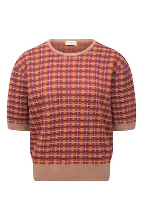 Женский пуловер DRIES VAN NOTEN розового цвета по цене 64800 руб., арт. 221-031213-4714 | Фото 1 Женский пуловер DRIES VAN NOTEN розового цвета, арт. 221-031213-4714 | Фото 1 (Рукава: Короткие; Материал внешний: Шерсть; Длина (для топов): Стандартные; Стили: Гламурный; Женское Кросс-КТ: Пуловер-одежда)