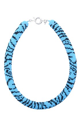 Женское колье тигр HIAYNDERFYT голубого цвета, арт. 1-5TIGRBL | Фото 1 (Материал: Металл, Стекло)