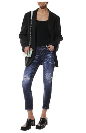 Женские джинсы DSQUARED2 темно-синего цвета по цене 56850 руб., арт. S75LB0596/S30664 | Фото 2 Женские джинсы DSQUARED2 темно-синего цвета, арт. S75LB0596/S30664 | Фото 2 (Материал внешний: Хлопок, Деним; Длина (брюки, джинсы): Стандартные; Стили: Гранж; Кросс-КТ: Деним; Силуэт Ж (брюки и джинсы): Скинни; Детали: Потертости)