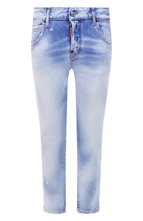 Женские джинсы DSQUARED2 голубого цвета по цене 49950 руб., арт. S75LB0601/S30663 | Фото 1 Женские джинсы DSQUARED2 голубого цвета, арт. S75LB0601/S30663 | Фото 1 (Материал внешний: Хлопок, Деним; Длина (брюки, джинсы): Укороченные; Стили: Гранж; Кросс-КТ: Деним; Силуэт Ж (брюки и джинсы): Скинни; Детали: Потертости)