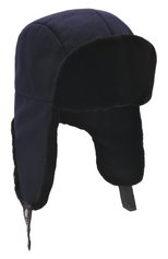 Мужская шапка-ушанка с отделкой из меха норки майкл FURLAND черного цвета, арт. 0201410050047600043 | Фото 1 (Материал: Текстиль, Натуральный мех)