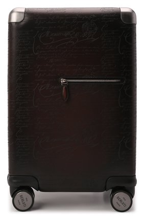 Мужской кожаный чемодан BERLUTI темно-коричневого цвета, арт. M229489 | Фото 1 (Материал: Натуральная кожа; Размер: large; Ограничения доставки: oversized)