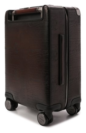 Мужской кожаный чемодан BERLUTI темно-коричневого цвета, арт. M229489 | Фото 2 (Материал: Натуральная кожа; Размер: large; Ограничения доставки: oversized)