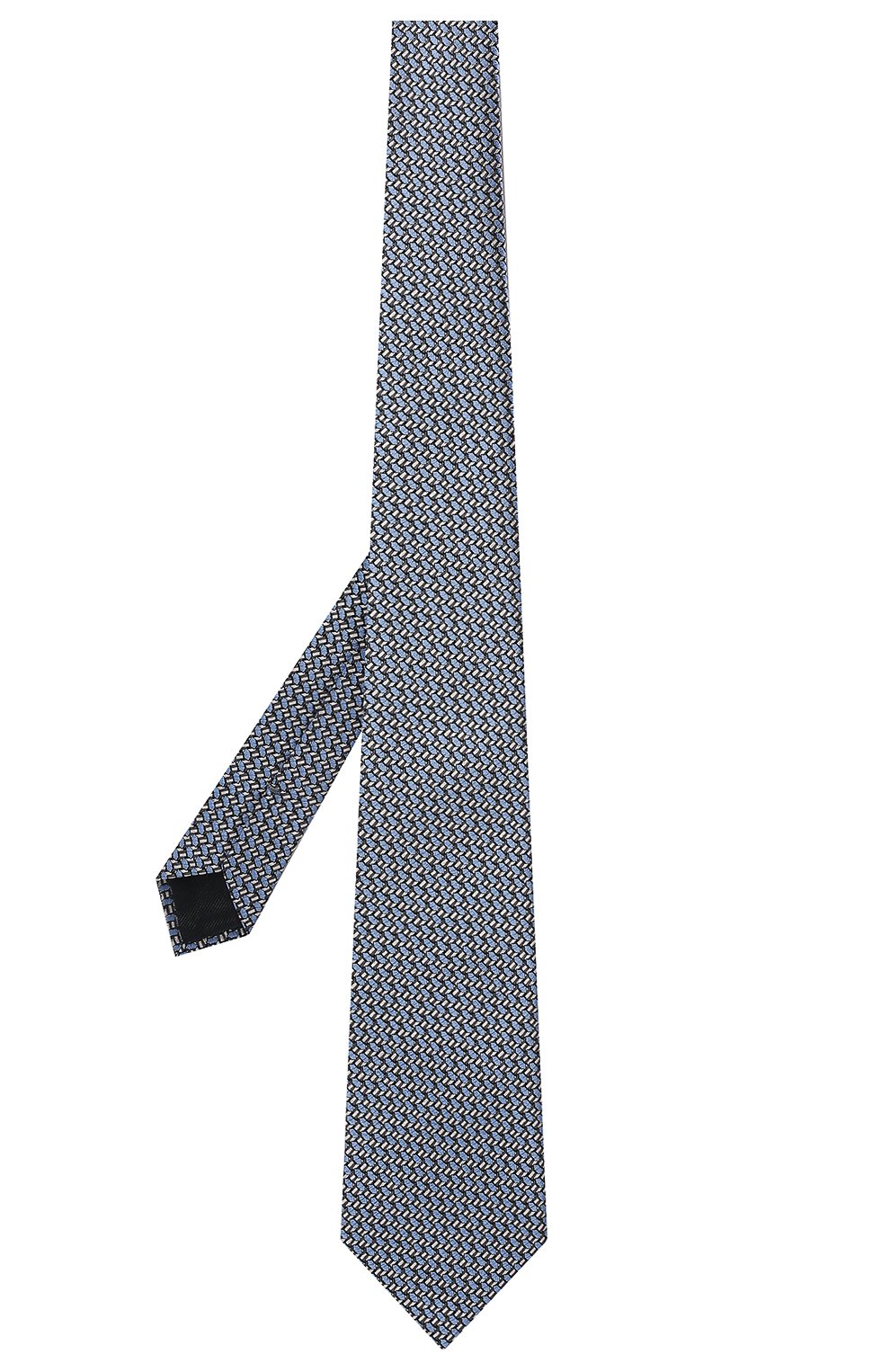 Мужской шелковый галстук ERMENEGILDO ZEGNA синего цвета, арт. Z3E31T/1UM | Фото 3 (Принт: С принтом; Материал: Текстиль, Шелк)