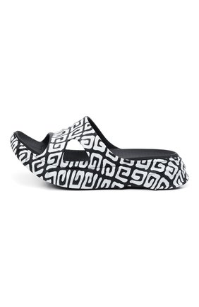 Мужские резиновые шлепанцы GIVENCHY черно-белого цвета, арт. BH301AH0Z4 | Фото 4 (Материал внешний: Резина)