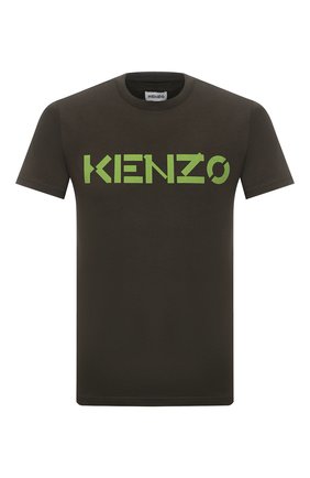Мужская хлопковая футболка KENZO хаки цвета по цене 9255 руб., арт. FB65TS0004SA | Фото 1 Мужская хлопковая футболка KENZO хаки цвета, арт. FB65TS0004SA | Фото 1 (Длина (для топов): Стандартные; Материал внешний: Хлопок; Рукава: Короткие; Принт: С принтом; Стили: Кэжуэл, Милитари)