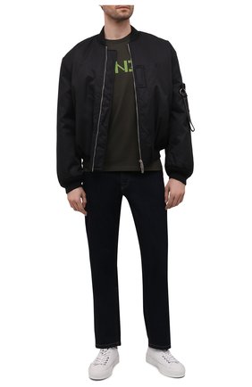 Мужская хлопковая футболка KENZO хаки цвета по цене 9255 руб., арт. FB65TS0004SA | Фото 2 Мужская хлопковая футболка KENZO хаки цвета, арт. FB65TS0004SA | Фото 2 (Длина (для топов): Стандартные; Материал внешний: Хлопок; Рукава: Короткие; Принт: С принтом; Стили: Кэжуэл, Милитари)
