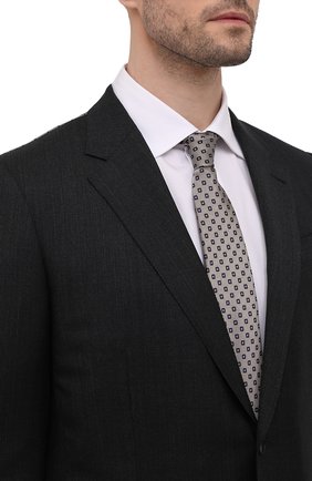 Мужской шелковый галстук BRIONI бежевого цвета, арт. 061D00/P1426 | Фото 2 (Материал: Текстиль, Шелк; Принт: С принтом)