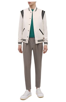 Мужская футболка из вискозы GIORGIO ARMANI зеленого цвета по цене 29950 руб., арт. 6GST56/SJP4Z | Фото 2 Мужская футболка из вискозы GIORGIO ARMANI зеленого цвета, арт. 6GST56/SJP4Z | Фото 2 (Длина (для топов): Стандартные; Рукава: Короткие; Материал внешний: Вискоза; Принт: С принтом; Стили: Кэжуэл)