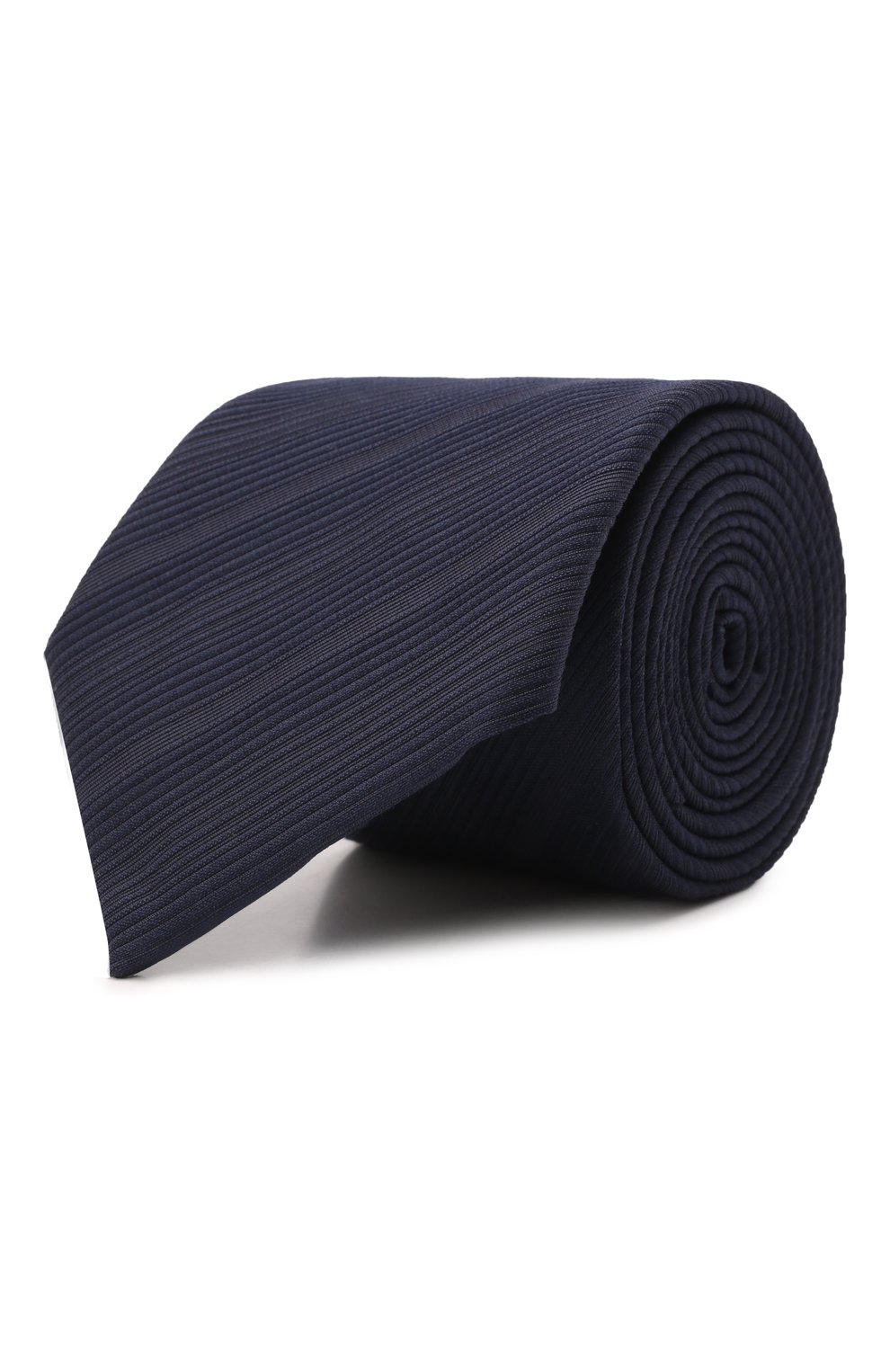 Мужской галстук из хлопка и шелка GIORGIO ARMANI темно-синего цвета, арт. 360054/2R903 | Фото 1 (Принт: С принтом; Материал: Текстиль, Шелк, Хлопок)