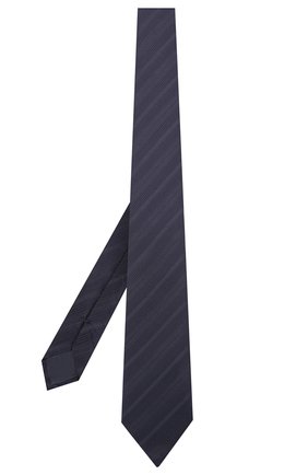 Мужской галстук из хлопка и шелка GIORGIO ARMANI темно-синего цвета, арт. 360054/2R903 | Фото 3 (Принт: С принтом; Материал: Текстиль, Шелк, Хлопок)