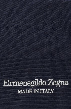 Мужские носки ERMENEGILDO ZEGNA темно-синего цвета, арт. N5V025060 | Фото 2 (Материал внешний: Синтетический материал; Кросс-КТ: бельё)