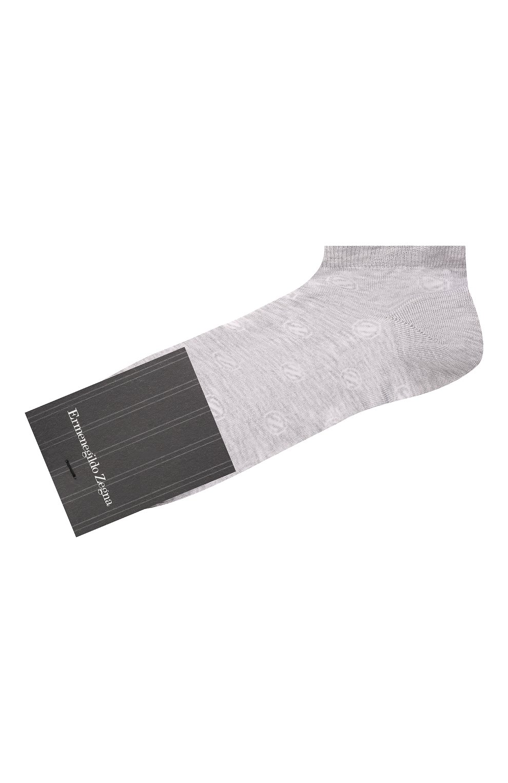 Мужские хлопковые носки ERMENEGILDO ZEGNA серого цвета, арт. N5V025040 | Фото 1 (Кросс-КТ: бельё; Материал внешний: Хлопок)