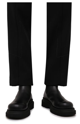 Мужские кожаные челси lug BOTTEGA VENETA черного цвета, арт. 676890/V1BN1 | Фото 3 (Каблук высота: Высокий; Материал внешний: Кожа; Материал утеплителя: Натуральный мех; Мужское Кросс-КТ: зимние сапоги, Сапоги-обувь, Челси-обувь; Подошва: Массивная)