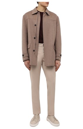 Мужские кожаные кеды SANTONI бежевого цвета по цене 35750 руб., арт. MBCD21640BARTESME35 | Фото 2 Мужские кожаные кеды SANTONI бежевого цвета, арт. MBCD21640BARTESME35 | Фото 2 (Материал внешний: Кожа; Подошва: Массивная; Материал внутренний: Натуральная кожа; Материал утеплителя: Без утеплителя)