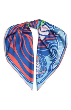 Женский шелковый платок VERSACE разноцветного цвета, арт. 1001600/1A02998 | Фото 1 (Материал: Текстиль, Шелк; Принт: С принтом)