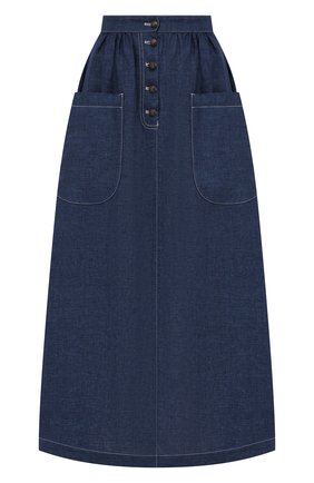 Женская льняная юбка EMPORIO ARMANI синего цвета по цене 47500 руб., арт. 3L2NA1/2NF8Z | Фото 1 Женская льняная юбка EMPORIO ARMANI синего цвета, арт. 3L2NA1/2NF8Z | Фото 1 (Длина Ж (юбки, платья, шорты): Макси; Материал внешний: Лен; Женское Кросс-КТ: Юбка-одежда; Стили: Кэжуэл)