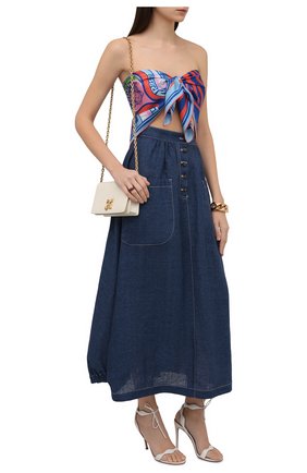 Женская льняная юбка EMPORIO ARMANI синего цвета по цене 47500 руб., арт. 3L2NA1/2NF8Z | Фото 2 Женская льняная юбка EMPORIO ARMANI синего цвета, арт. 3L2NA1/2NF8Z | Фото 2 (Длина Ж (юбки, платья, шорты): Макси; Материал внешний: Лен; Женское Кросс-КТ: Юбка-одежда; Стили: Кэжуэл)