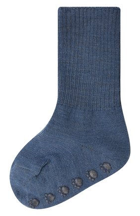 Детские шерстяные носки WOOL&COTTON синего цвета по цене 760 руб., арт. NAML | Фото 1 Детские шерстяные носки WOOL&COTTON синего цвета, арт. NAML | Фото 1