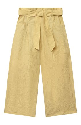 Детские хлопковые брюки BRUNELLO CUCINELLI желтого цвета по цене 42400 руб., арт. BL191P034B | Фото 1 Детские хлопковые брюки BRUNELLO CUCINELLI желтого цвета, арт. BL191P034B | Фото 1 (Материал внешний: Хлопок)