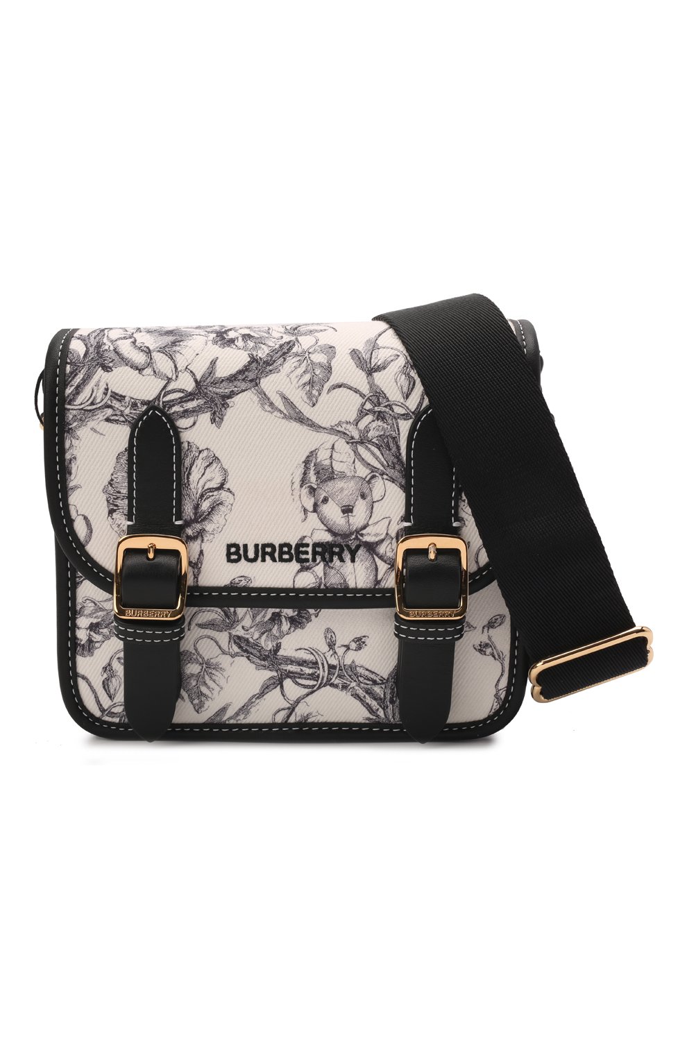 Детская сумка BURBERRY черно-белого цвета, арт. 8048520 | Фото 4 (Материал: Текстиль)