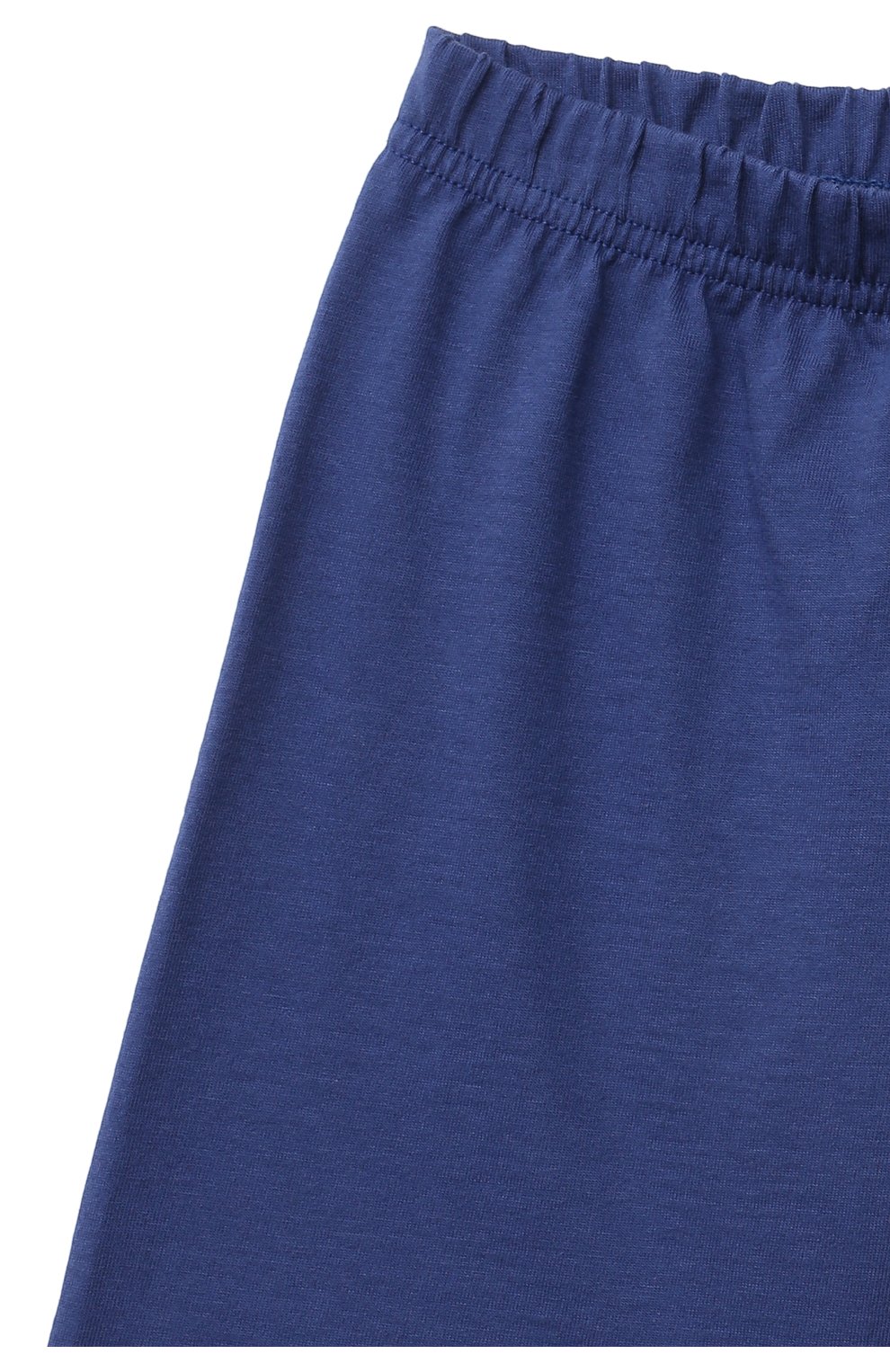Женская хлопковая пижама LA PERLA синего цвета, арт. 70302/8A-14A | Фото 7 (Рукава: Короткие; Материал внешний: Хлопок)