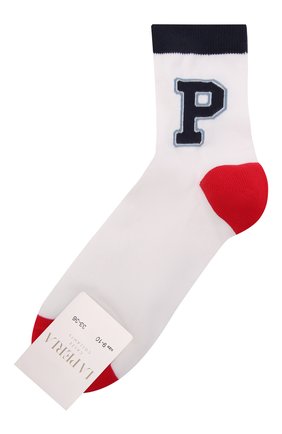 Детские хлопковые носки LA PERLA белого цвета, арт. 43667/9-12 | Фото 1 (Материал: Хлопок, Текстиль; Кросс-КТ: Носки)