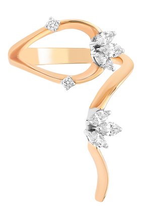 Женские кольцо YEPREM JEWELLERY бесцветного цвета, арт. RI2068 | Фото 1 (Материал сплава: Розовое золото; Драгоценные камни: Бриллианты)