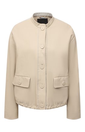 Женский кожаный бомбер GIORGIO ARMANI бежевого цвета по цене 431500 руб., арт. IAG11P/IAP14 | Фото 1 Женский кожаный бомбер GIORGIO ARMANI бежевого цвета, арт. IAG11P/IAP14 | Фото 1 (Рукава: Длинные; Материал подклада: Хлопок; Материал внешний: Натуральная кожа; Длина (верхняя одежда): Короткие; Кросс-КТ: бомбер, Куртка; Женское Кросс-КТ: Замша и кожа; Стили: Гранж)