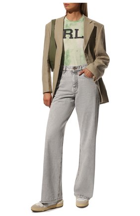 Женская хлопковая футболка POLO RALPH LAUREN зеленого цвета, арт. 211843236 | Фото 2 (Рукава: Короткие; Длина (для топов): Стандартные; Материал внешний: Хлопок; Женское Кросс-КТ: Футболка-одежда; Принт: С принтом; Стили: Спорт-шик)