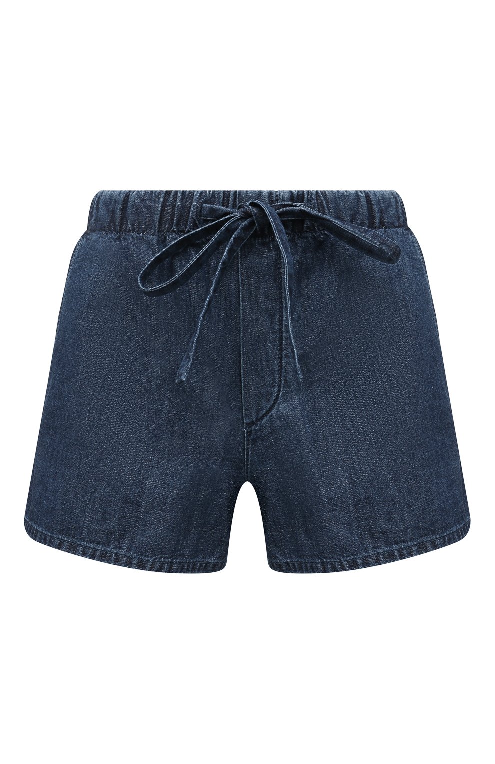 Женские джинсовые шорты VALENTINO синего цвета, арт. XB3DD12T433 | Фото 1 (Женское Кросс-КТ: Шорты-одежда; Кросс-КТ: Деним; Длина Ж (юбки, платья, шорты): Мини; Стили: Гранж; Материал внешний: Хлопок, Деним)