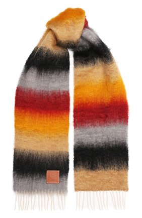 Женский шарф LOEWE разноцветного цвета, арт. F655257X15 | Фото 1 (Материал: Текстиль, Шерсть)