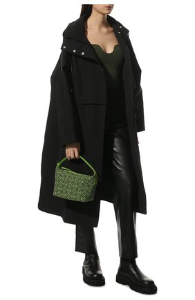 Женская сумка cubi small LOEWE зеленого цвета, арт. A906K75X06 | Фото 3 (Сумки-технические: Сумки через плечо, Сумки top-handle; Материал: Текстиль; Размер: small)