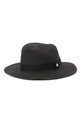 Женская шляпа fedora MELISSA ODABASH черного цвета, арт. FED0RA | Фото 1 (Материал: Растительное волокно)