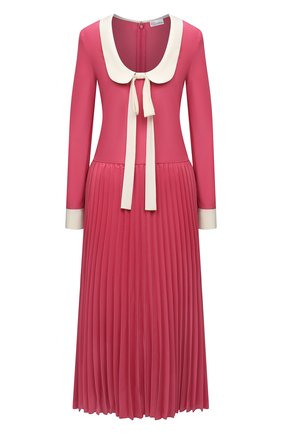 Женское платье REDVALENTINO розового цвета по цене 87950 руб., арт. XR3VADA0/3FV | Фото 1 Женское платье REDVALENTINO розового цвета, арт. XR3VADA0/3FV | Фото 1 (Длина Ж (юбки, платья, шорты): Миди; Рукава: Длинные; Материал внешний: Синтетический материал; Женское Кросс-КТ: Платье-одежда; Случай: Повседневный; Стили: Романтичный)