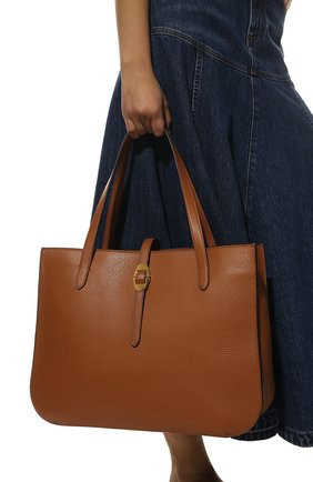 Женский сумка-тоут cosima COCCINELLE коричневого цвета, арт. E1 L2A 11 02 01 | Фото 2 (Материал: Натуральная кожа; Размер: large; Сумки-технические: Сумки-шопперы)