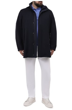 Мужская шерстяная куртка PAUL&SHARK темно-синего цвета, арт. 22412420/FHU/3XL-6XL | Фото 2 (Рукава: Длинные; Длина (верхняя одежда): До середины бедра; Материал подклада: Синтетический материал; Материал внешний: Шерсть; Мужское Кросс-КТ: шерсть и кашемир; Кросс-КТ: Куртка; Стили: Кэжуэл)