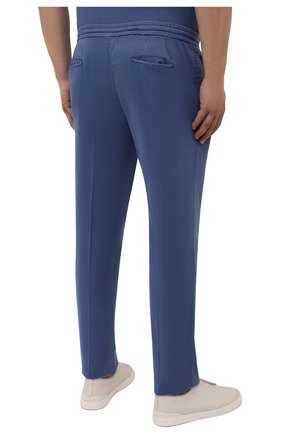 Мужские брюки MARCO PESCAROLO темно-синего цвета, арт. CHIAIAM/ZIP+SFILA/4504 | Фото 4 (Big sizes: Big Sizes; Длина (брюки, джинсы): Стандартные; Случай: Повседневный; Материал внешний: Хлопок, Лиоцелл, Растительное волокно; Стили: Кэжуэл)
