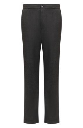 Мужские шерстяные брюки MARCO PESCAROLO темно-серого цвета, арт. CHIAIAM/ZIP+SFILA/4516 | Фото 1 (Длина (брюки, джинсы): Стандартные; Материал внешний: Шерсть; Случай: Повседневный; Стили: Кэжуэл; Big sizes: Big Sizes)