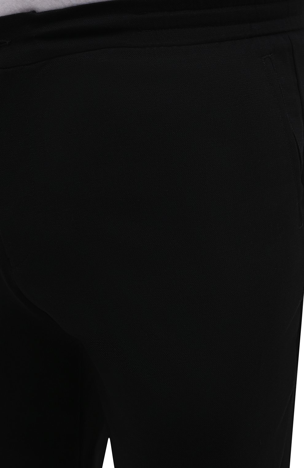 Мужские шерстяные брюки MARCO PESCAROLO черного цвета, арт. CHIAIAM/ZIP+SFILA/4516 | Фото 5 (Big sizes: Big Sizes; Материал внешний: Шерсть; Длина (брюки, джинсы): Стандартные; Случай: Повседневный; Стили: Кэжуэл)