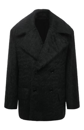 Мужской пальто из шерсти и хлопка BOTTEGA VENETA темно-зеленого цвета, арт. 673360/V18W0 | Фото 1 (Материал подклада: Вискоза; Материал внешний: Шерсть; Длина (верхняя одежда): До середины бедра; Рукава: Длинные; Мужское Кросс-КТ: пальто-верхняя одежда; Стили: Минимализм)