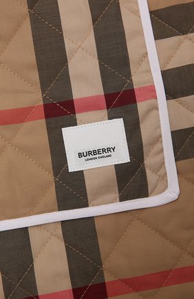 Детского хлопковое одеяло BURBERRY бежевого цвета, арт. 8048420 | Фото 2