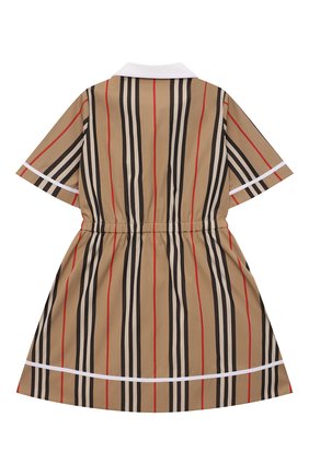 Детское хлопковое платье BURBERRY бежевого цвета по цене 33450 руб., арт. 8047390 | Фото 2 Детское хлопковое платье BURBERRY бежевого цвета, арт. 8047390 | Фото 2 (Рукава: Короткие; Материал внешний: Хлопок)