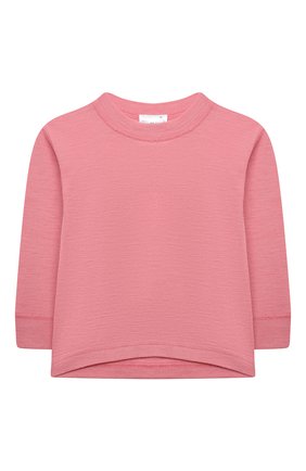 Детский комплект из лонгслива и брюк WOOL&COTTON розового цвета, арт. ORUFP | Фото 2 (Рукава: Короткие; Материал внешний: Шерсть)