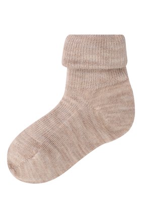 Детские шерстяные носки WOOL&COTTON бежевого цвета, арт. NMML | Фото 1