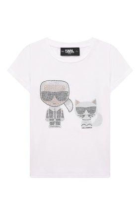 Детская футболка KARL LAGERFELD KIDS белого цвета по цене 8820 руб., арт. Z15361 | Фото 1 Детская футболка KARL LAGERFELD KIDS белого цвета, арт. Z15361 | Фото 1 (Рукава: Короткие; Материал внешний: Синтетический материал, Хлопок; Ростовка одежда: 9 лет | 134 см, 12 лет | 152 см, 13 - 15 лет | 158 см, 16 лет | 164 см, 5 лет | 110 см, 7 лет | 122 см)