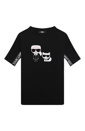 Детское платье KARL LAGERFELD KIDS черного цвета по цене 14250 руб., арт. Z12203 | Фото 1 Детское платье KARL LAGERFELD KIDS черного цвета, арт. Z12203 | Фото 1 (Рукава: Короткие; Материал внешний: Синтетический материал; Ростовка одежда: 9 лет | 134 см, 12 лет | 152 см, 13 - 15 лет | 158 см, 16 лет | 164 см, 5 лет | 110 см, 7 лет | 122 см)