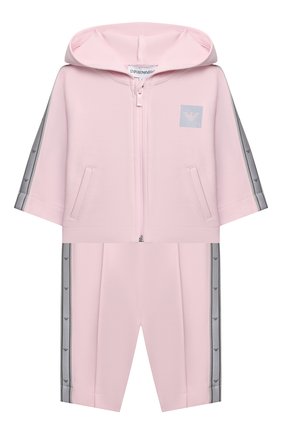 Детский комплект из толстовки и брюк EMPORIO ARMANI розового цвета по цене 24750 руб., арт. 3LEV01/3J49Z | Фото 1 Детский комплект из толстовки и брюк EMPORIO ARMANI розового цвета, арт. 3LEV01/3J49Z | Фото 1