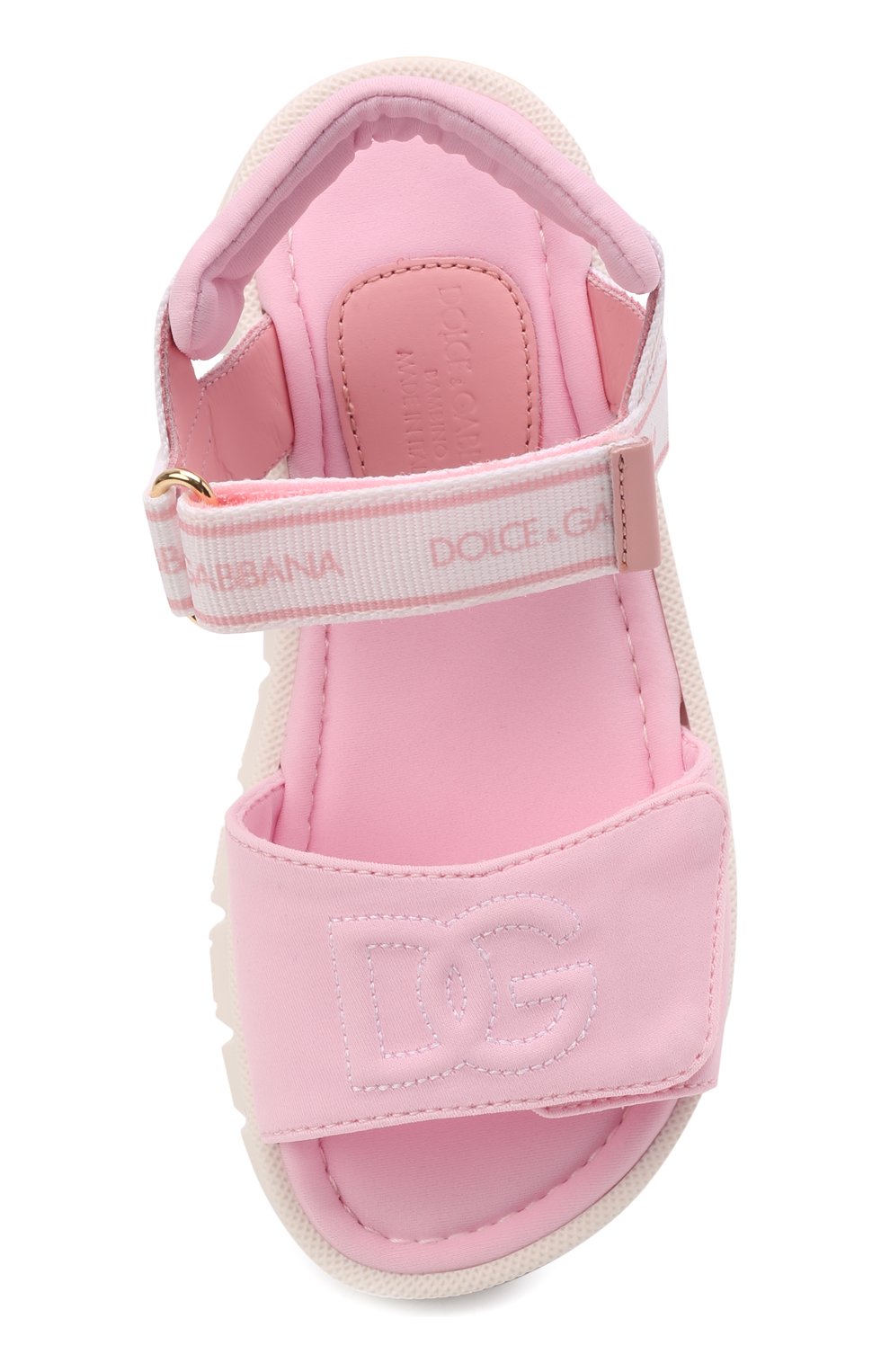 Мужского сандалии DOLCE & GABBANA розового цвета по цене 24550 руб., арт. DA5061/AY233/29-36 | Фото 4 Мужского сандалии DOLCE & GABBANA розового цвета, арт. DA5061/AY233/29-36 | Фото 4 (Материал внешний: Текстиль; Материал внутренний: Текстиль)